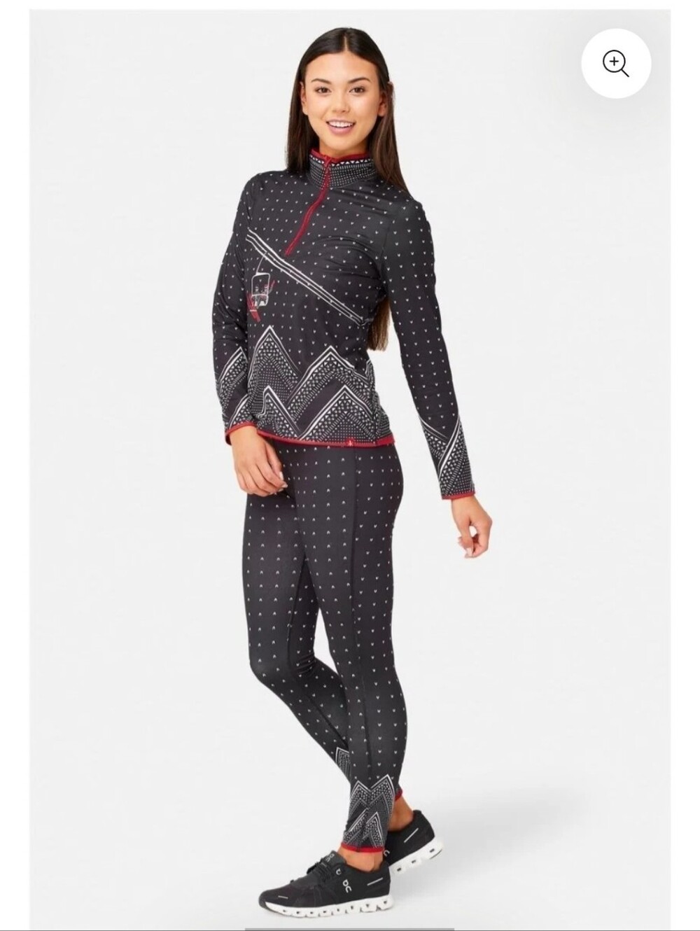 Krimson Klover Black Ski Quarter-Zip Baselayer - Picture 2 of 3